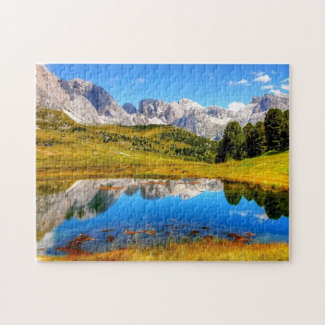 Spring Green Mountain Photo Lake Spring Mountain Jigsaw Puzzle (Horizontal)