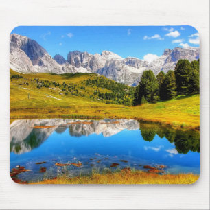 Spring Green Mountain Photo Lake Spring Mountain Mouse Mat