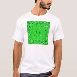 Spring Green Paisley Western Bandanna Scarf Print T-Shirt