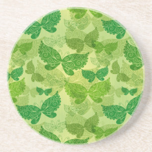 Spring Green Pattern Coaster