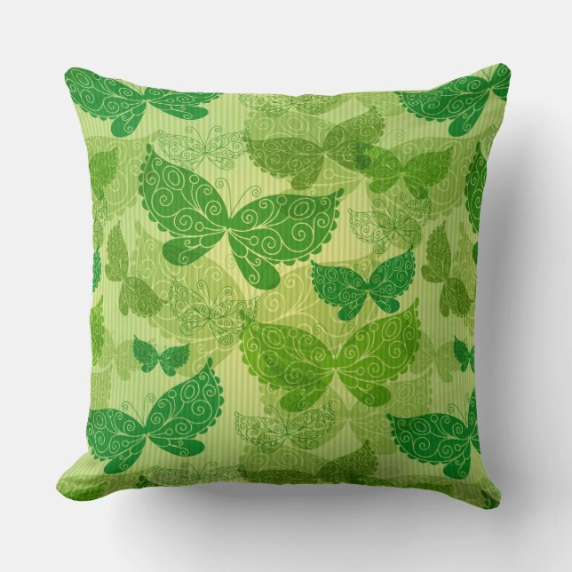 Spring Green Pattern Cushion (Front)