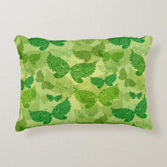 Spring Green Pattern Decorative Cushion (Front)