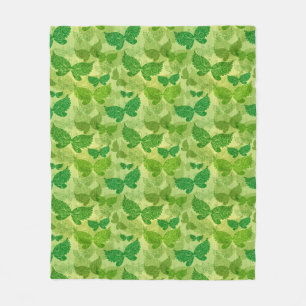 Spring Green Pattern Fleece Blanket