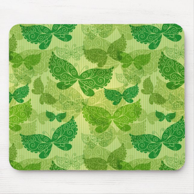 Spring Green Pattern Mouse Mat (Front)
