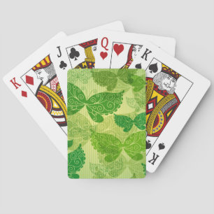 Spring Green Pattern Playing Cards