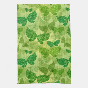 Spring Green Pattern Tea Towel