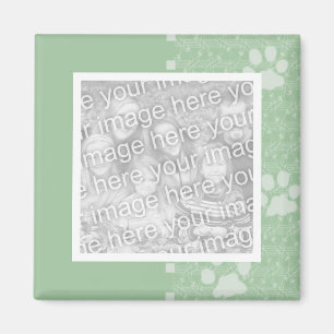 Spring Green Paws Photo Magnets