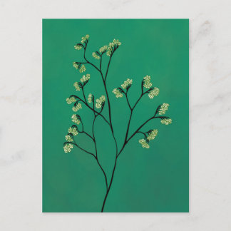 Spring Green Plant Minimalist Botanical Art Postcard