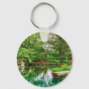 Spring Green Reflections Key Ring