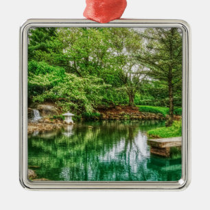 Spring Green Reflections Metal Tree Decoration