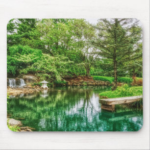 Spring Green Reflections Mouse Mat