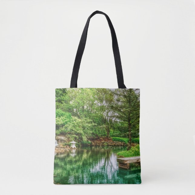 Spring Green Reflections Tote Bag (Front)