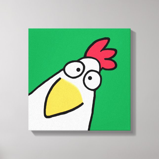 Spring Green SERIOUS CHICKEN by Sandra Boynton Canvas Print (Front)