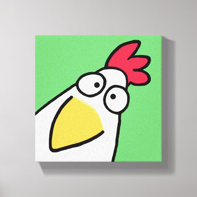 Spring Green SERIOUS CHICKEN by Sandra Boynton Canvas Print (Front)