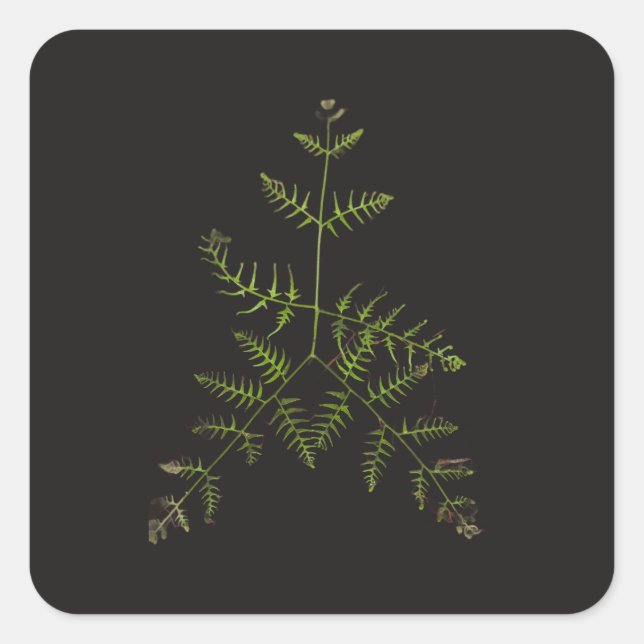 spring green  square sticker (Front)