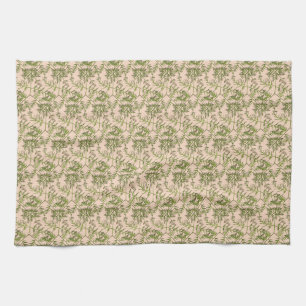 spring green tea towel
