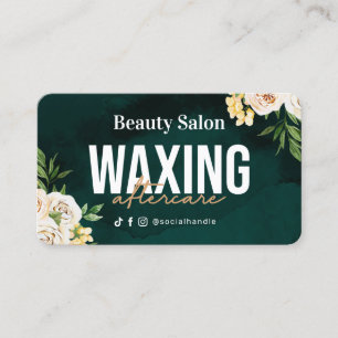 Spring Green Waxing Aftercare Card