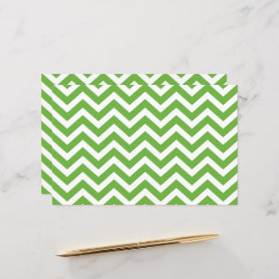 Spring Green & White Chevron Wedding Cardstock