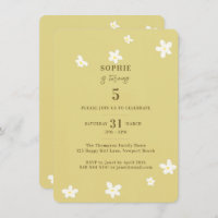 Spring Green White Daisies Girl Birthday Party