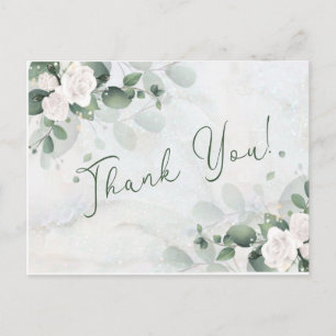 Spring Greenery Thank You Card