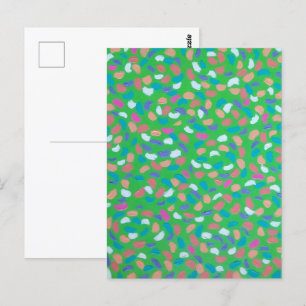 Spring Greens Painterly Art Postcard