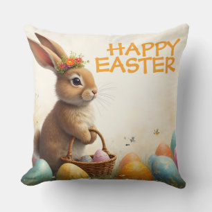 Spring Greetings from the Easter Bunny Cushion