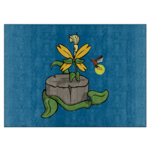 Spring Greets Summer Glass Cutting Board