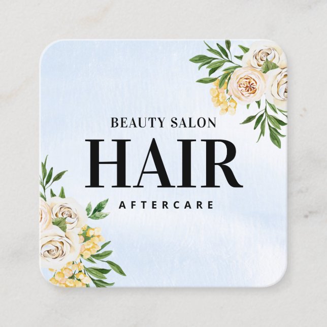 Spring Hair Extensions Aftercare Card (Front)