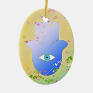 Spring Hand of Fatima Ceramic Tree Decoration