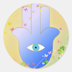 Spring Hand of Fatima Classic Round Sticker