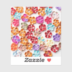 Spring Handmade sewn fabric Flowers Multicolor