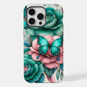 Spring Harmony: Butterfly and Floral iPhone 15 Pro Max Case