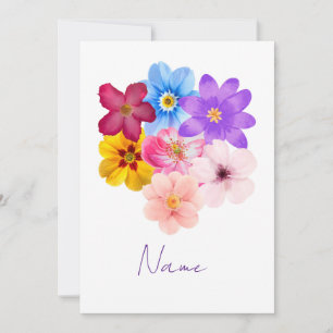 Spring Harmony - Mixed Watercolor Flower Bouquet Invitation