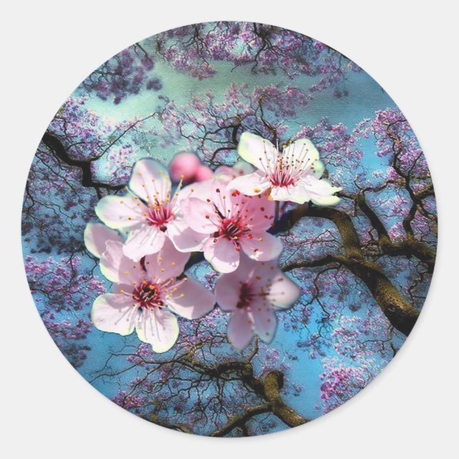 Spring has arrived  classic round sticker (Front)