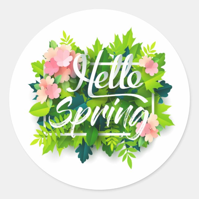 Spring Has Arrived Classic Round Sticker (Front)