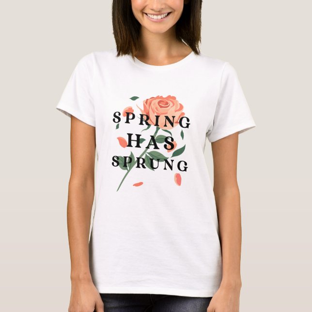 Spring Has Sprung - Orange Flower T-Shirt (Front)
