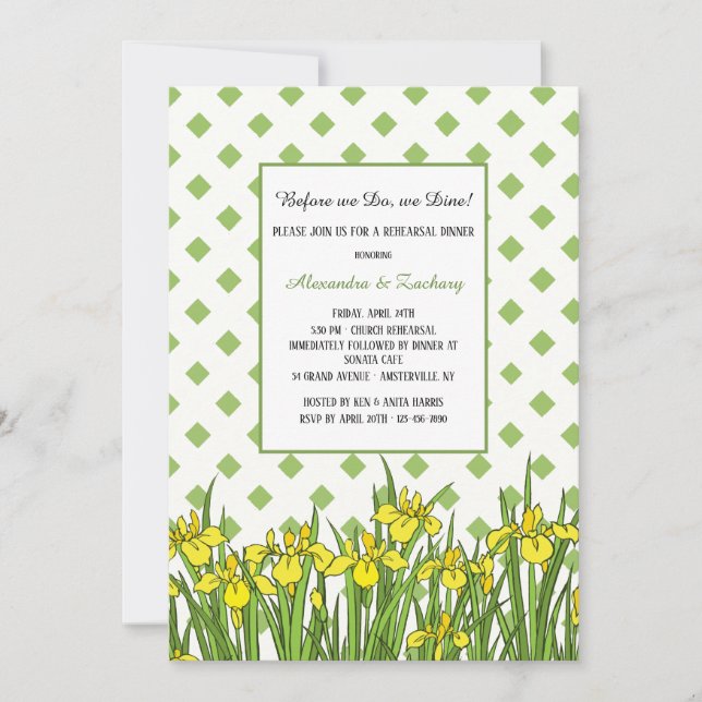 Spring Has Sprung Rehearsal Dinner Invitation (Front)