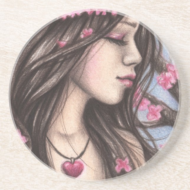 Spring Heart Coaster (Front)
