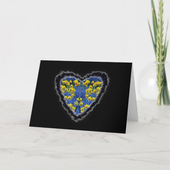 Spring Heart Valentine Love Romance Card (Front)