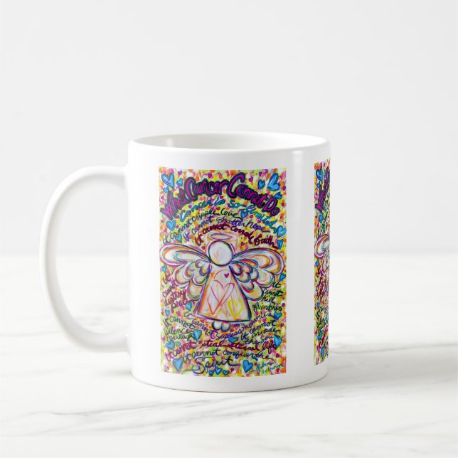 Spring Hearts Angel Cancer Cannot Poem Coffee Mug (Left)