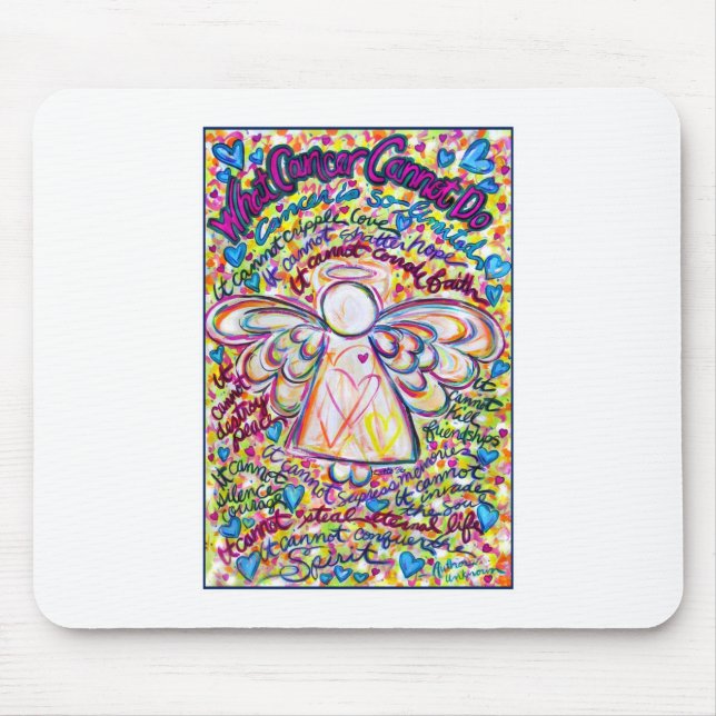 Spring Hearts Angel Mouse Mat (Front)