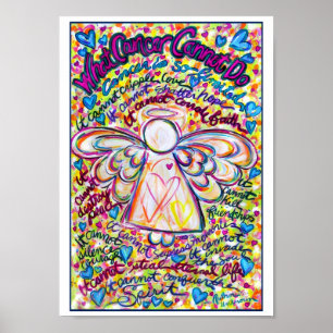 Spring Hearts Cancer Angel Print (White Edge)