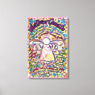 Spring Hearts Cancer Cannot Angel Canvas Painting Print