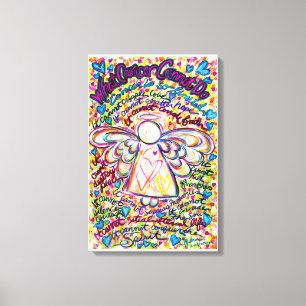 Spring Hearts Cancer Cannot Angel Canvas Painting Print