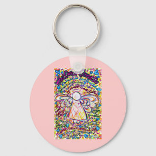 Spring Hearts Cancer Cannot Do Angel Keychain