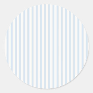Spring Heritage Stripes Powder Blue Classic Round Sticker