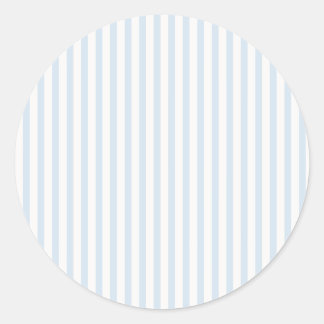 Spring Heritage Stripes | Powder Blue Classic Round Sticker