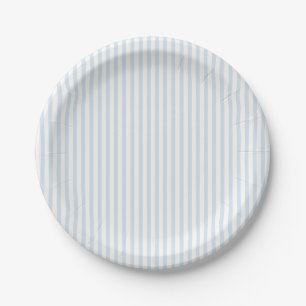 Spring Heritage Stripes Powder Blue Paper Plate