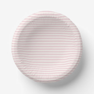 Spring Heritage Stripes Soft Blush ll Paper Plate