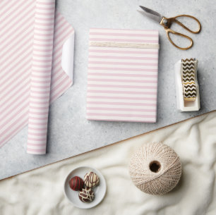 Spring Heritage Stripes Soft Blush ll Wrapping Paper